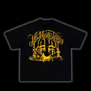 NÃO HAVERÁ MAIS LÁGRIMAS PRETO COM AMARELO